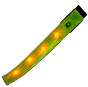 LED armband - a refective yellow high viz LED armband with 4 bright LEDs ideal for cyclists, joggers, construction workers, binmen, lollipop men and lollipop women, council workers and highways agency officers HATO, even RAC and AA men and AVRO operators. Flourescent armband for running, lighted pet collar and light for horse and horse riders. Hi viz safety flourescent armband with 4 yellow LEDs ideal for cyclists. football stewards light, football ground safety LED, football marshalling and children's safety light.