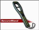 Metal Detectors Hand Held, SecureWand and Garrett metal detectors are populer metal detectors used by police, airport security, doorman and stewards at nightclubs, football games and exhibitions. More recently because of growing fears of gun and knife crime metal detectors for schools have become populer ideal choice of detector as a knife scanner. Reduce knife crime now