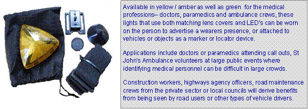 Wear when riding a horse for equestrian safety on the road, construction worker safety, led harness alternative, emergency vehicle breakdown light and hazard warning  light.