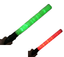 Red and green LED's make this an ideal traffic control baton for traffic stop and go direction.