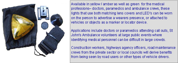 Wear when riding a horse for equestrian safety on the road, construction worker safety, led harness alternative, emergency vehicle breakdown light and hazard warning  light.