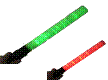 Red and green LED's make this an ideal traffic control baton for traffic stop and go direction.