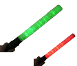 Red and green LED's make this an ideal traffic control baton for traffic stop and go direction.